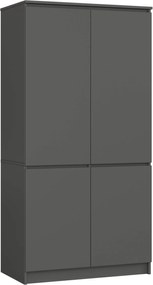 Szekrény S90 4D Clp Grafit Szürke Akd