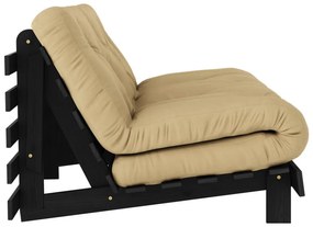 Mustársárga kinyitható kanapé 160 cm Roots Black Night – Karup Design