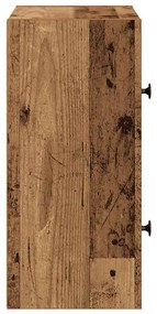 antik fa színű szerelt fa könyvespolc 40x24x52 cm