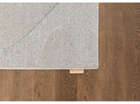 Világosszürke gyapjú szőnyeg 133x190 cm Morphic Botanica – Agnella