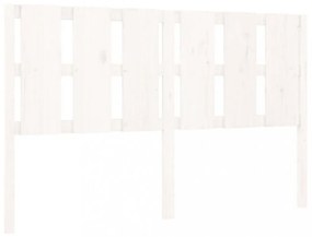 fehér tömör fenyőfa ágyfejtámla 155,5x4x100 cm