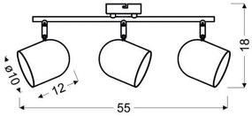 Spotlámpa AZURO 3xE27/40W/230V
