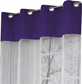 Függöny Spagetti 150x250 cm-es spagetti Fehér szövet lila