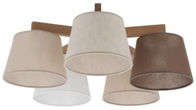 Brilagi - LATTE SABIA felületre szerelhető mennyezeti csillár 5xE27/15W/230V fenyő/mix