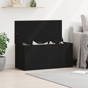 Tárolódoboz Fedéllel Fekete Tölgy 100x42x46 cm Mérnöki Fa