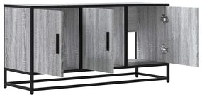 szürke sonoma színű szerelt fa és fém TV-szekrény 100x35x50 cm
