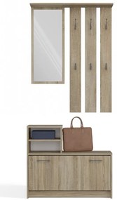 Odell GAR előszobafal, 85x180x24 cm, sonoma