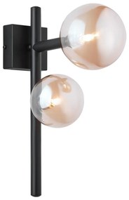 Jupiter 1906 - Fali lámpatest NEPTUN 2xG9/14W/230V fekete/füstös bézs