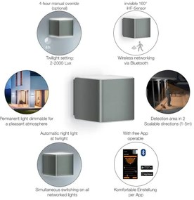 Steinel 055530 - LED Kültéri lámpa érzékelővel L 840 LED/9,5W/230V IP44