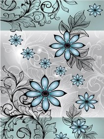 Fotótapéta Virágok levelekkel absztrakt és fali díszek 206x275 +ragasztó