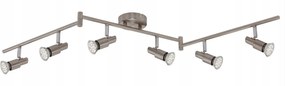 Briloner spotlámpa 120 cm 6xGU10 18W 1680lm matt nikkel Bri 2907-062