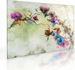 Kép - Virág festménye  (üvegen) (70x50 cm)