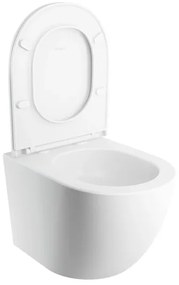 OMNIRES OTTAWASPXMWBM - Falra szerelhető WC SoftClose záródású ülőkével OTTAWA, kerámia/fehér