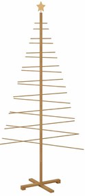 Fából készült Karácsonyfa állvánnyal Barna 210 cm bambusz