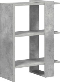 vidaXL Könyvespolc Beton Szürke 52 x 25 x 71,5 cm Faanyag