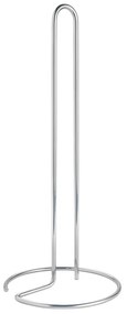 Fényes ezüstszínű acél papírtörlő tartó ø 14 cm Luxy – Metaltex