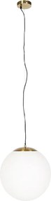 Okos skandináv függőlámpa arany színben, opál üveggel, 40 cm, WiFi A60-nal - Ball 40