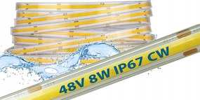 1mb Cob Led Szalag 48V 8W IP67 Neon Pro vonal Hideg termococon vízálló