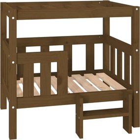 vidaXL mézbarna tömör fenyőfa kutyaágy 75,5x63,5x70 cm