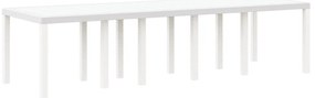 11 részes kerti étkezőszett párnákkal fehér polirattanból, Kerti asztal 150x100x73 cm fehér polirattanból, Kerti szék párnákkal 2 db fehér polirattanból, Kerti szék párnákkal 4 db fehér polirattanból