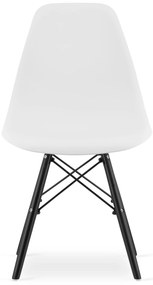 Akció Fehér OSAKA szék fekete lábakkal II. osztály