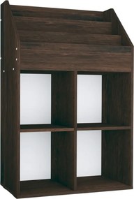 vidaXL füstös tölgy színű szerelt fa gyerek újságtartó 71x30x114 cm