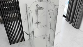 Zuhanykabin Rea Molier Chrome Double 80x80