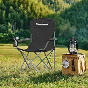 Összecsukható kempingszék 2 darabos szett, pohártartóval