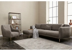 Szürke sarokkanapé (bal oldali-heverő résszel) Simena – Balcab Home