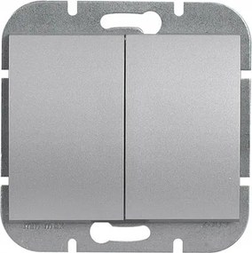 Abex Nova KettĆs KapcsolĂł LĂĄmpĂĄhoz SĂŒllyesztett/fali 10A EzĂŒst