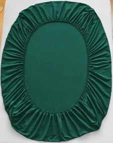 Jersey lepedő 160x200+25 üvegzöld, gumis