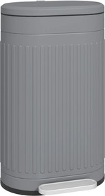 HOMCOM 30 l pedálos szemetes levehető belső vödörrel és lassan záródó fedéllel, szürke — 36,5 × 31,2 × 60,8 cm | Aosom