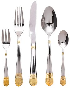84 db-os evőeszköz készlet több színben-ezüst/arany