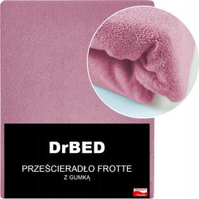 Frottír lepedő gumis 220x200 Légáteresztő Rugalmas Rózsaszín Lengyel