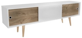 TV szekrény Ecrin - White, Walnut