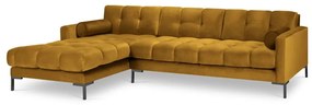 Bali sárga bársony sarokkanapé, bal oldali - Cosmopolitan Design