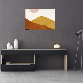 Üveg kép - Akvarell hegyek N⁰1 (70x50 cm)