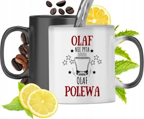 Mágikus bögre Olafnak Fekete matt nyomott mintával 330ml