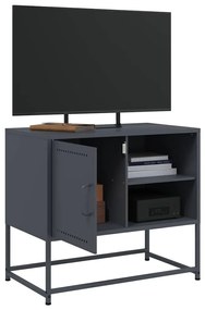 antracitszürke acél TV-szekrény 68 x 39 x 60,5 cm