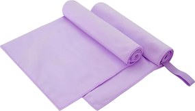 vidaXL Sport Törölközők 2 pcs Lila 100 x 50 cm Poliészter és poliamid