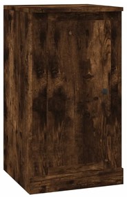 füstös tölgy színű szerelt fa tálalószekrény 37,5x35,5x67,5 cm
