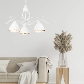 Csillár láncon RETRO II 3xE27/60W/230V fehér