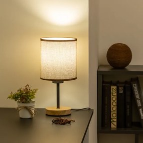 Brilagi - Asztali lámpa NUBILA WOOD 1xE27/25W/230V tölgy/barna