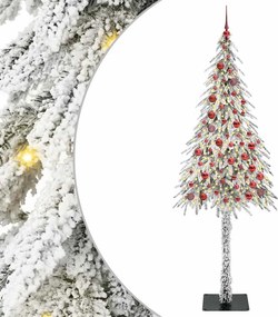 vidaXL Karácsonyfa 300 LED-del állvánnyal Fehér 210 cm PE és Acél