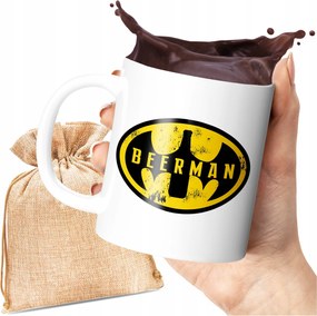 Beerman Nyomott Mintás Bögre Sörös Bögre 330 ML Vicces Ajándék