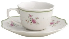Fehér porcelán eszpresszó csésze szett 2 db-os 90 ml Nonna Rosa – Brandani