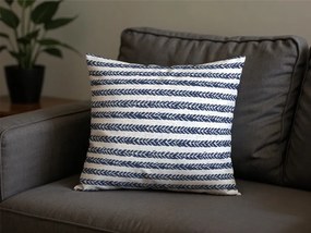 Pamut párnahuzat NAVYSTA POLY 45x45 cm, kék-fehér