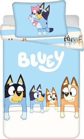 Bluey Family gyerek, ovis ágyneműhuzat 100×135cm, 40×60 cm