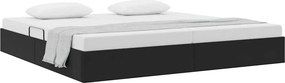 vidaXL Tárolós Ágy fejtámlával tárolóval Fekete 200 x 200 cm Bársony