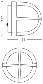 Philips 17380/30/PN - Kültéri fali lámpa MYGARDEN ASTILBE 1xE27/42W/230V